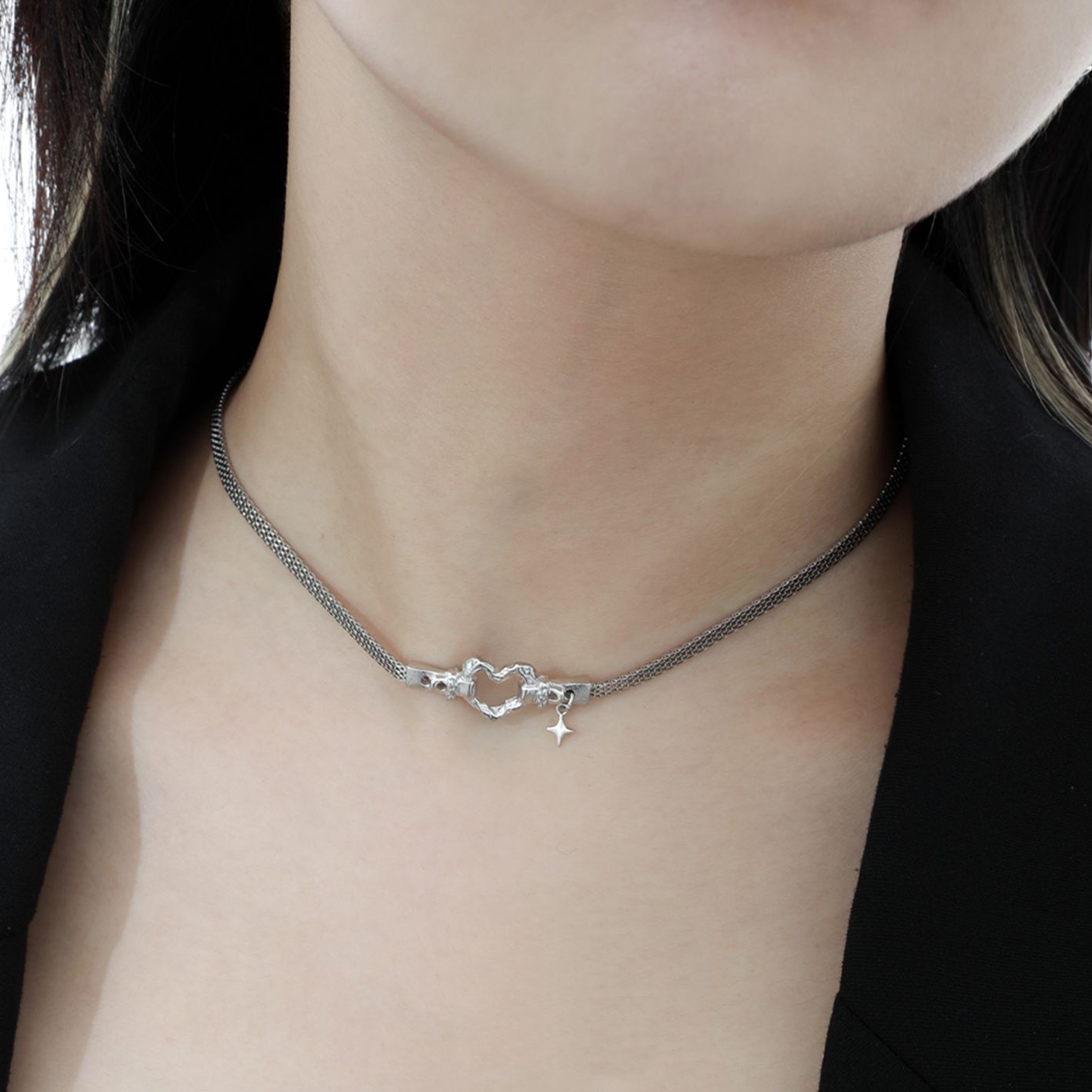 925 Sterling Silver Heart Necklace | Jentle Jewelry