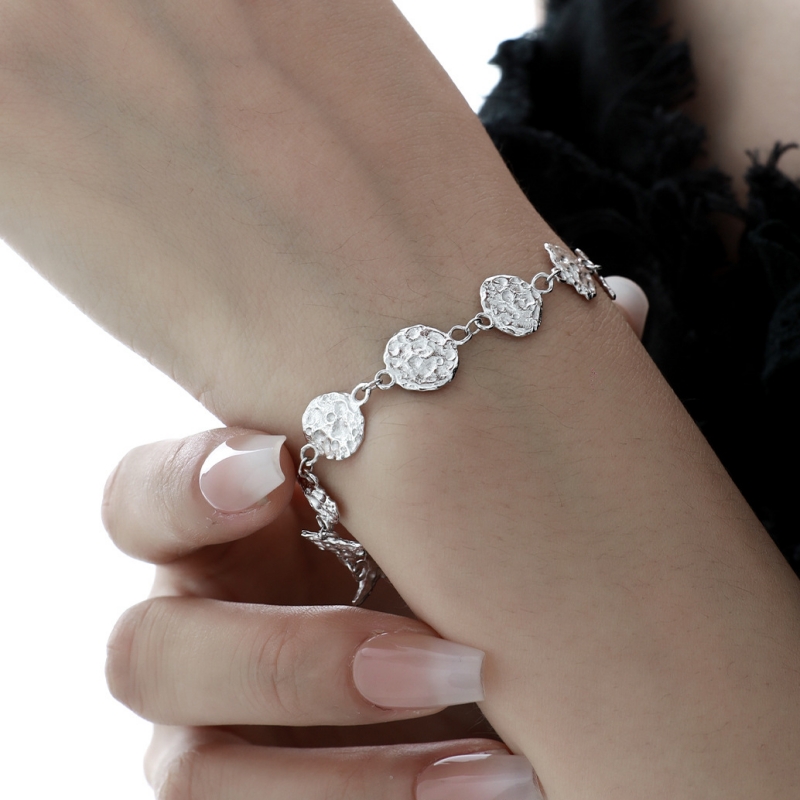 925 Sterling Silver Moon Bracelet | Jentle Jewelry