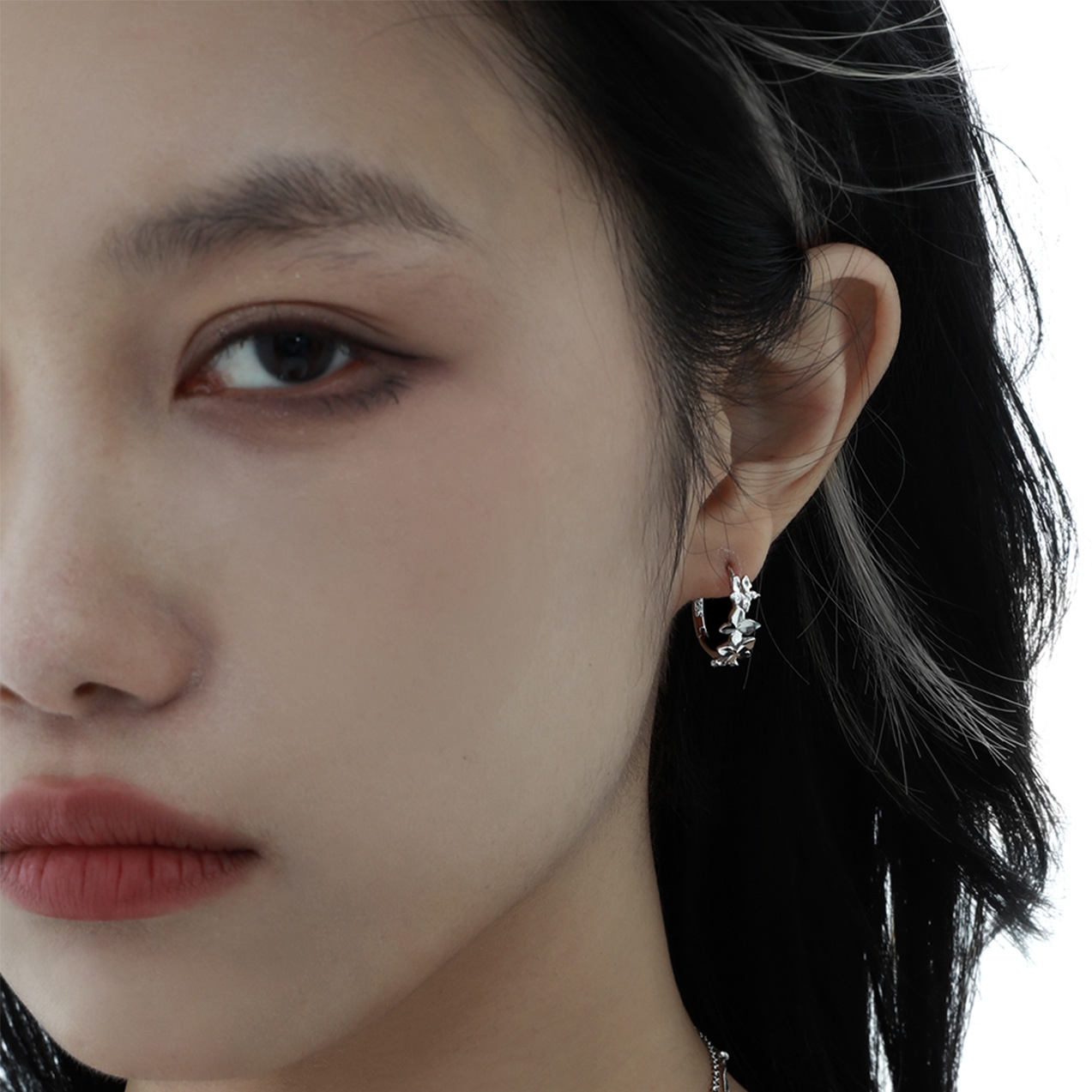 925 Sterling Silver Butterfly Ear Hoops | Jentle Jewelry