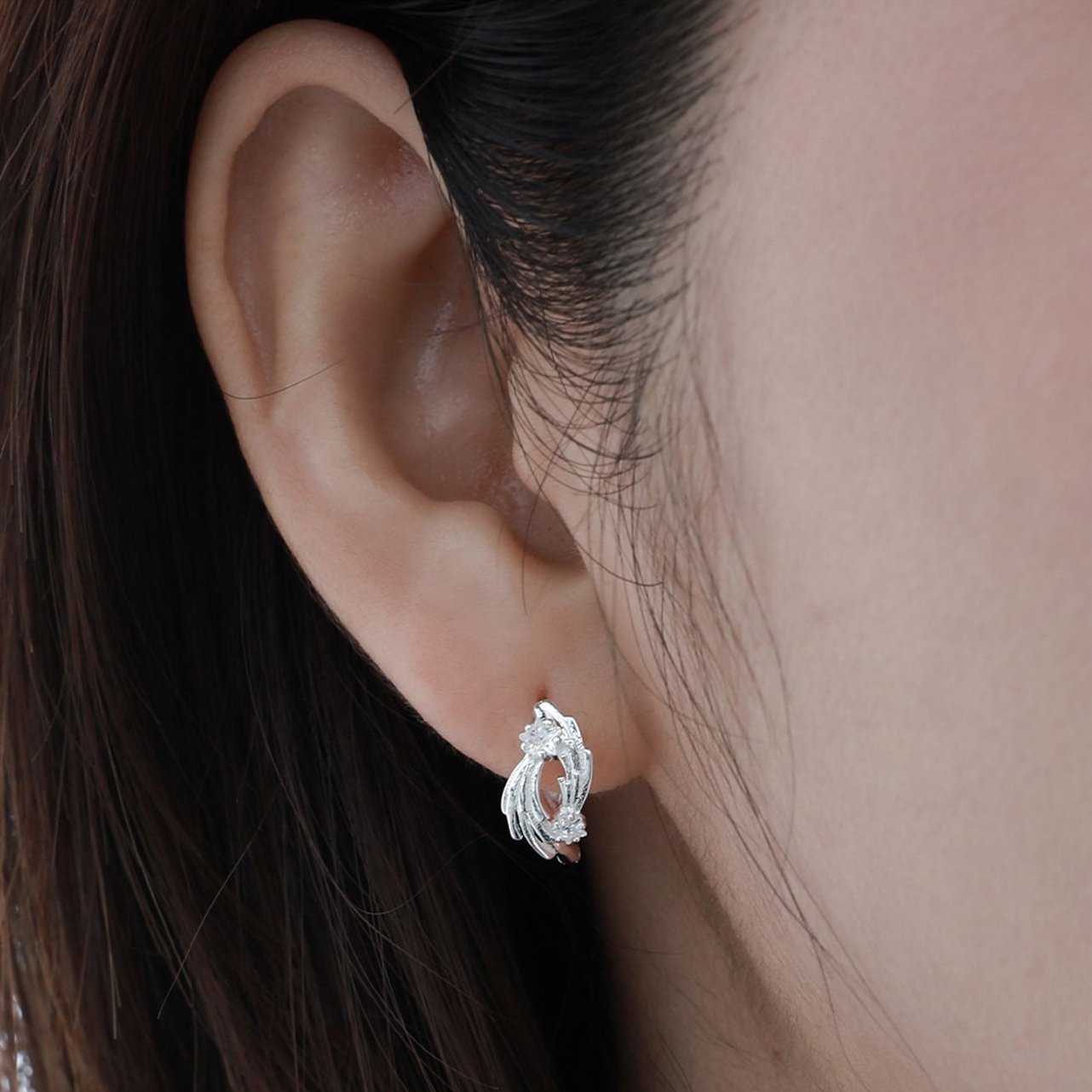Sterling Silver Star Ear Hoops | Jentle Jewelry
