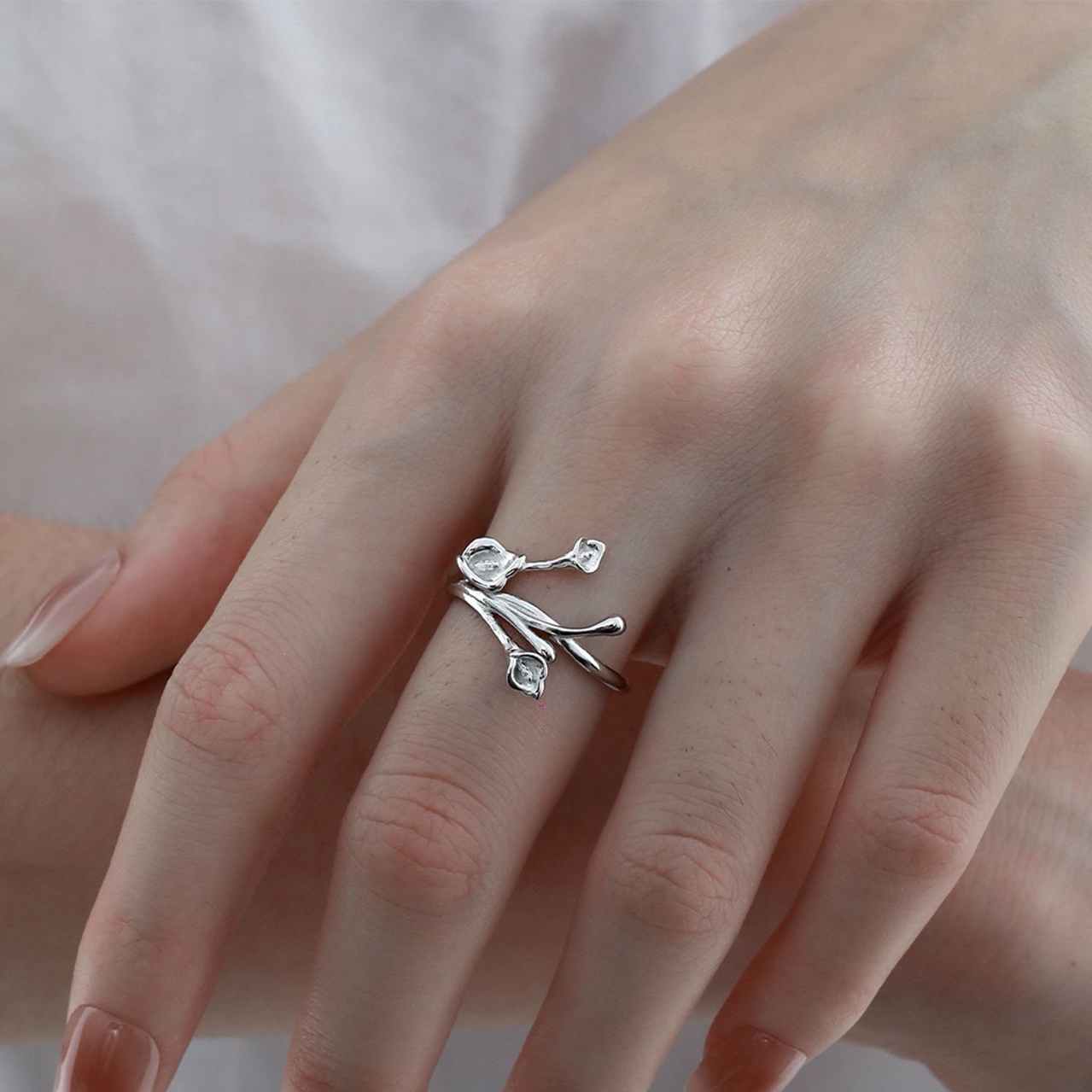 Unique Design Silver Statement Ring For Women | Jentle Jewelry