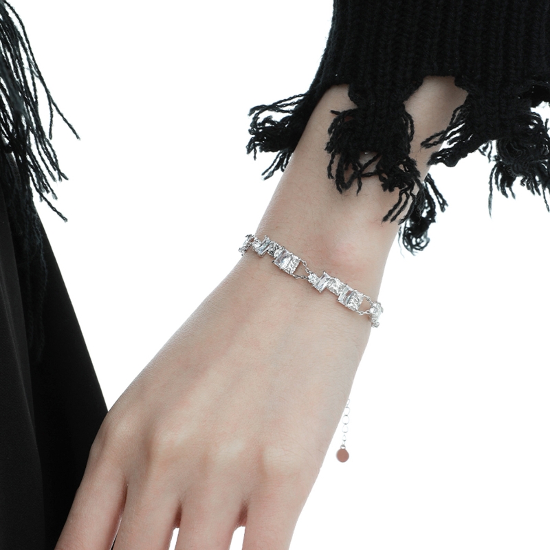 925 Sterling Silver White Zircon Bracelet | Jentle Jewelry