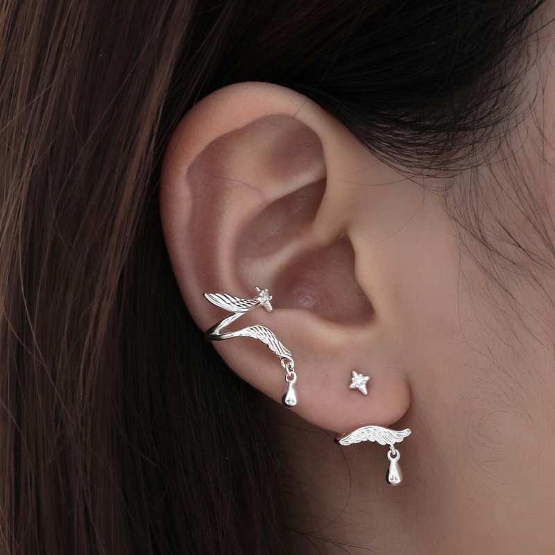 925 Sterling Silver Feather Ear Studs | Jentle Jewelry