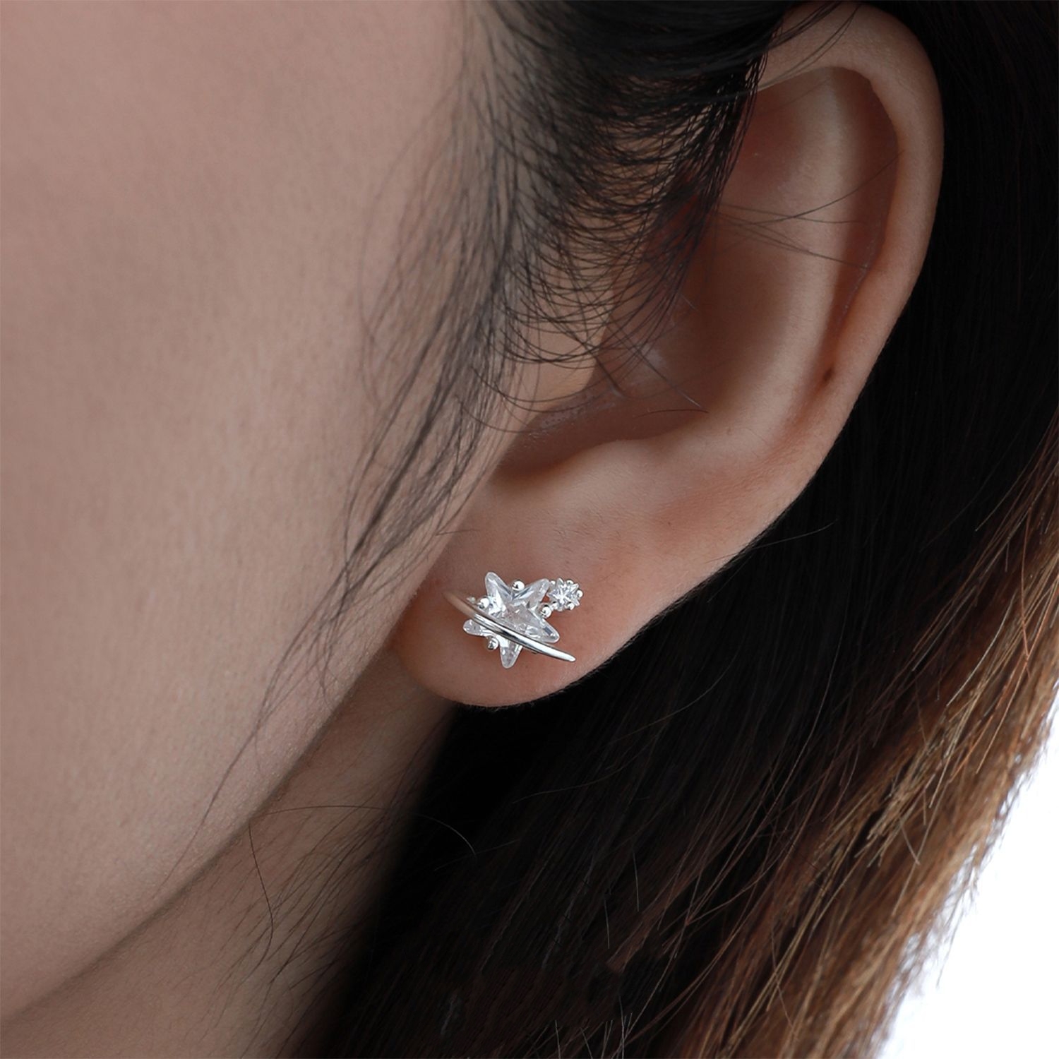 925 Sterling Silver Star Earrings | Jentle Jewelry