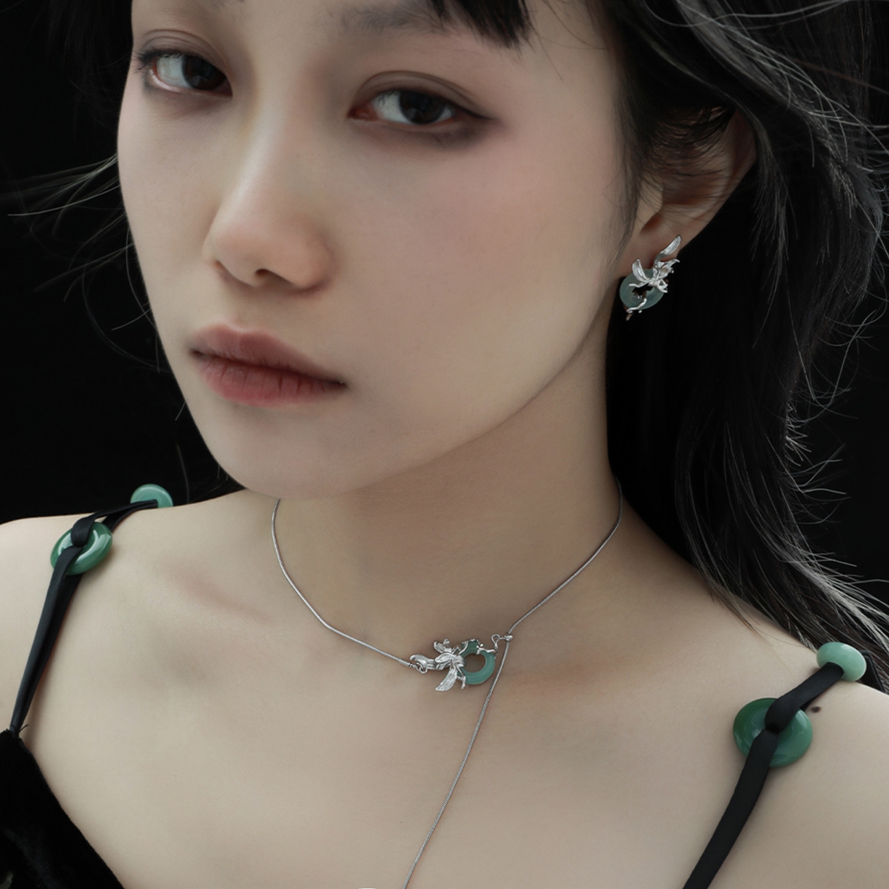 Sterling Silver Jade Pendant Necklace | Jentle Jewelry