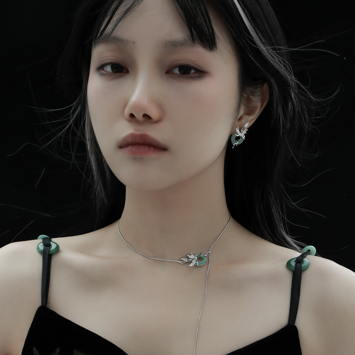 Sterling Silver Jade Earrings | Jentle Jewelry