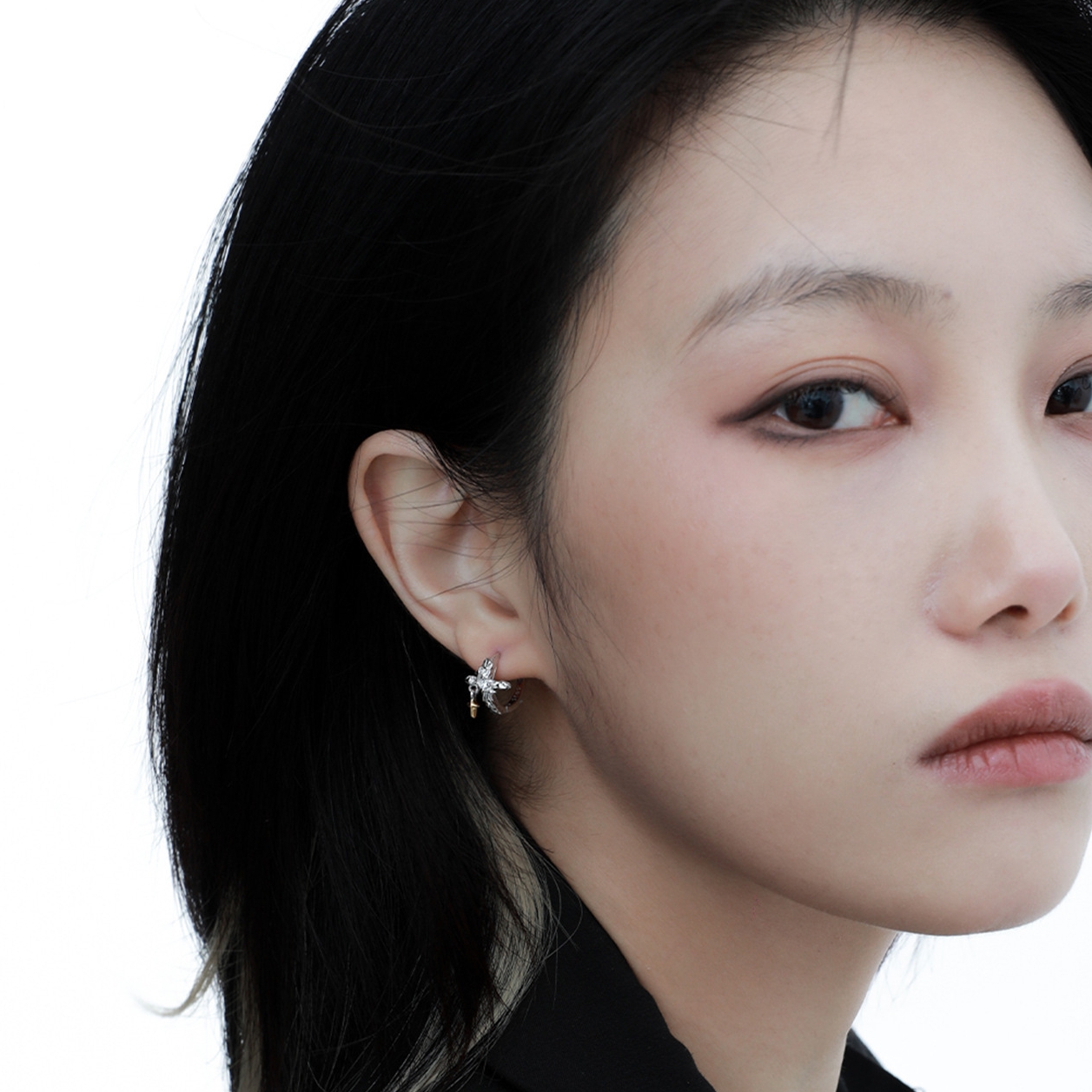 Sterling Silver Cross Ear Hoops | Jentle Jewelry