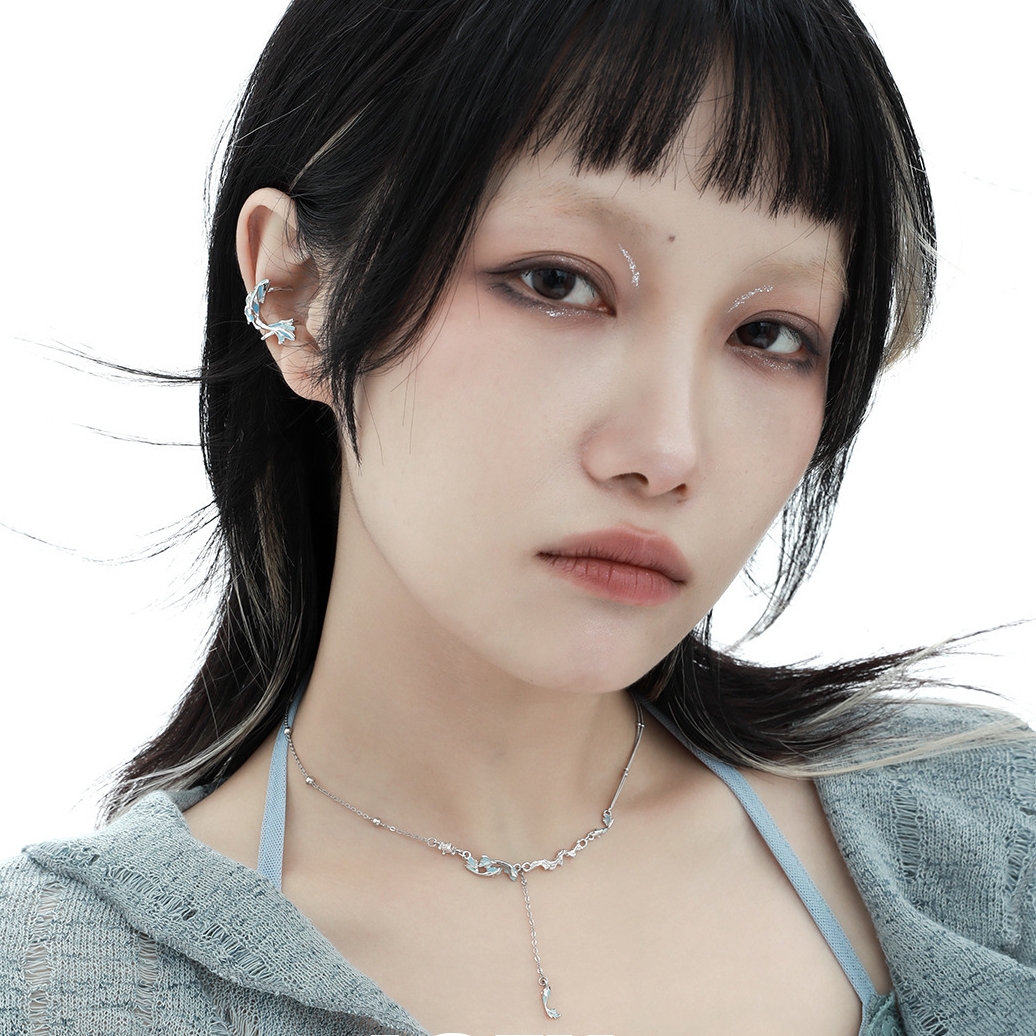 Lightweight Sterling Silver Fish Ear Cuff For Everyday Use | Jentle Jewelry