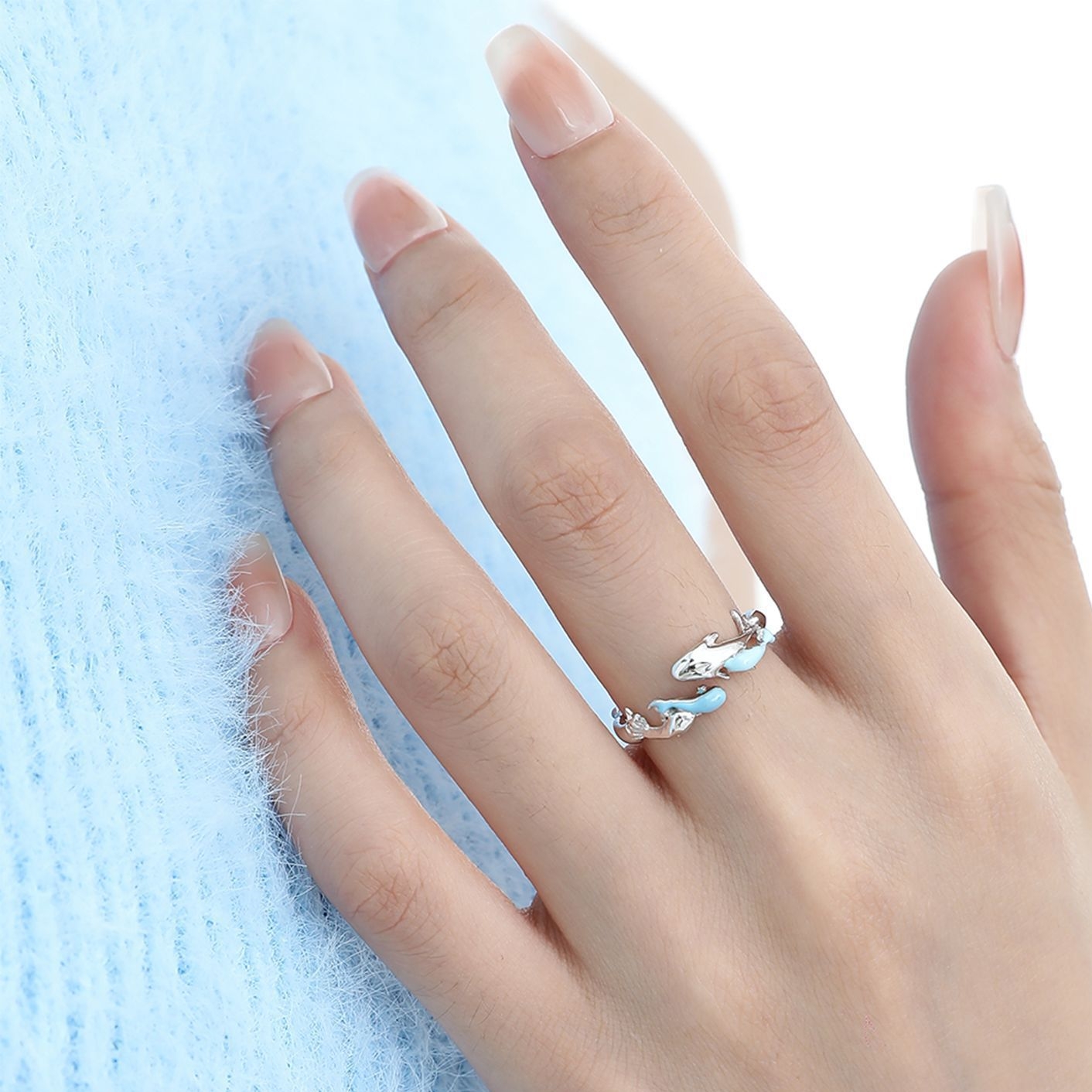 Everyday Sterling Silver Fish Ring For Women | Jentle Jewelry