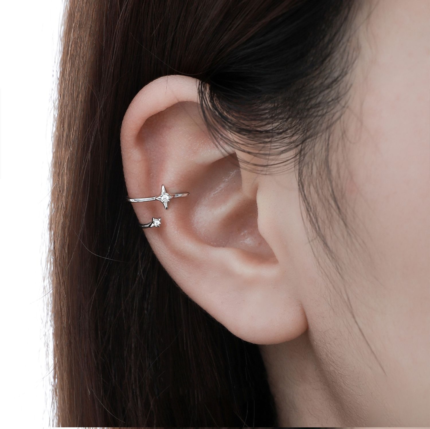 Minimalist Silver Ear Cuff Combo For Everyday Wear | Jentle Jewelry