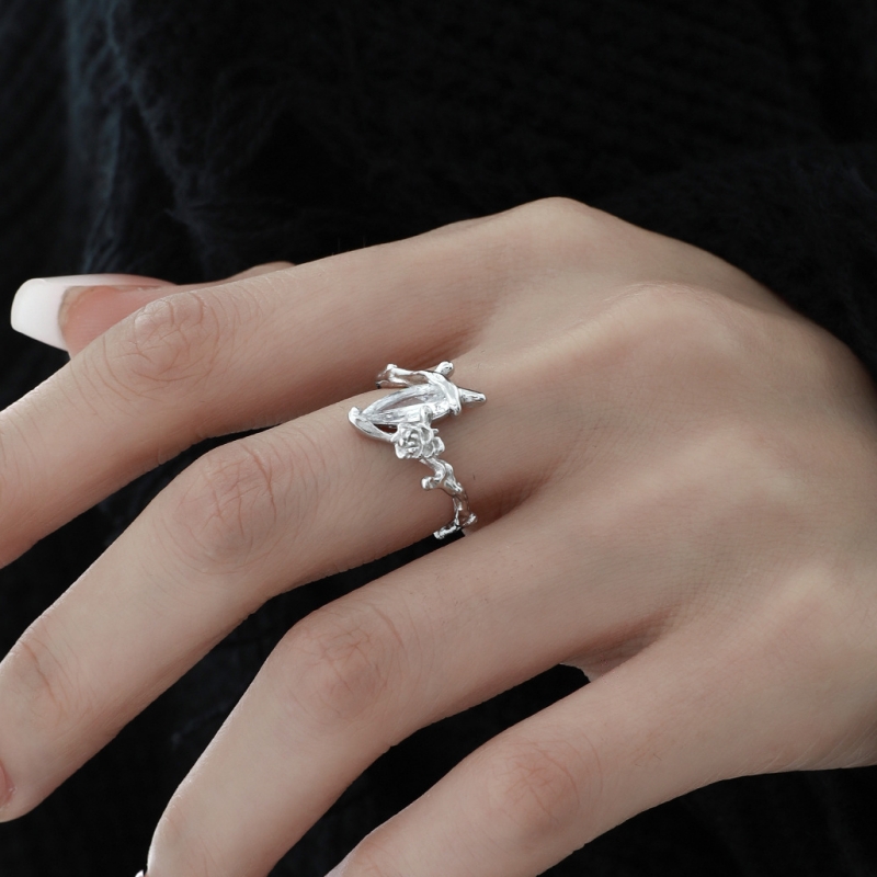 Sterling Silver Rose Ring | Jentle Jewelry