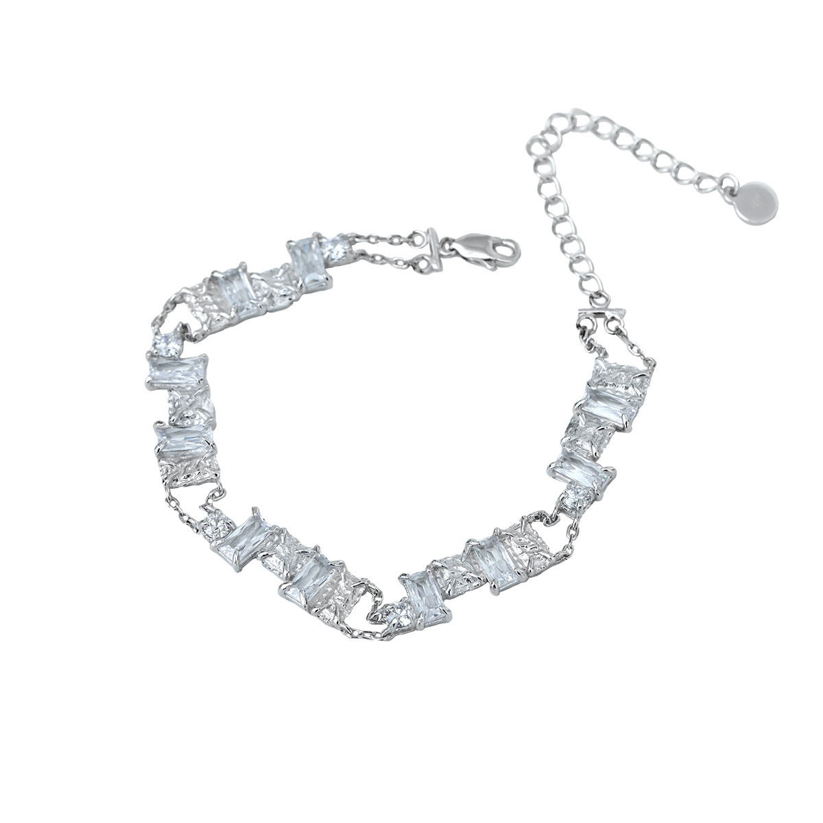 925 Sterling Silver White Zircon Bracelet | Jentle Jewelry