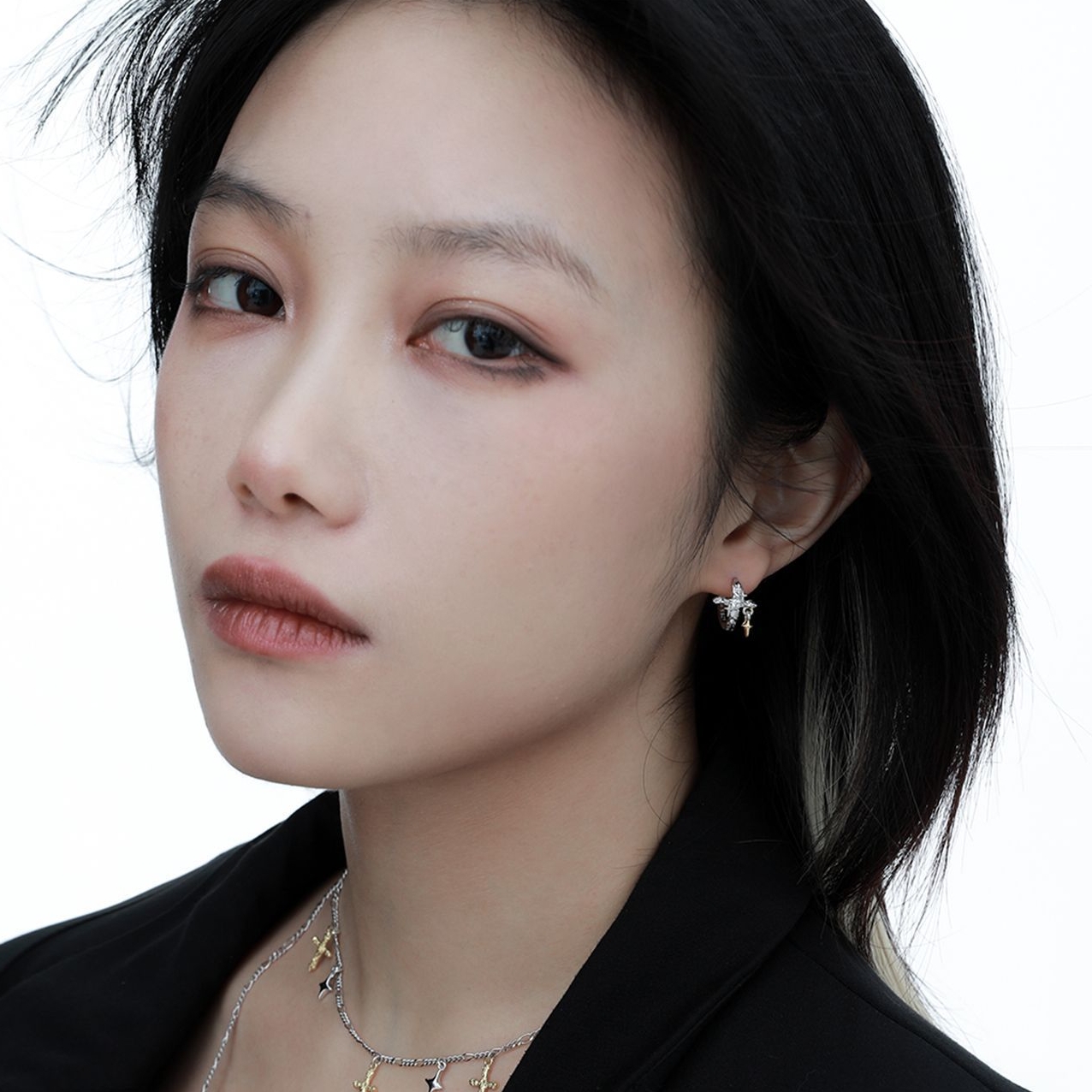 Sterling Silver Cross Ear Hoops | Jentle Jewelry