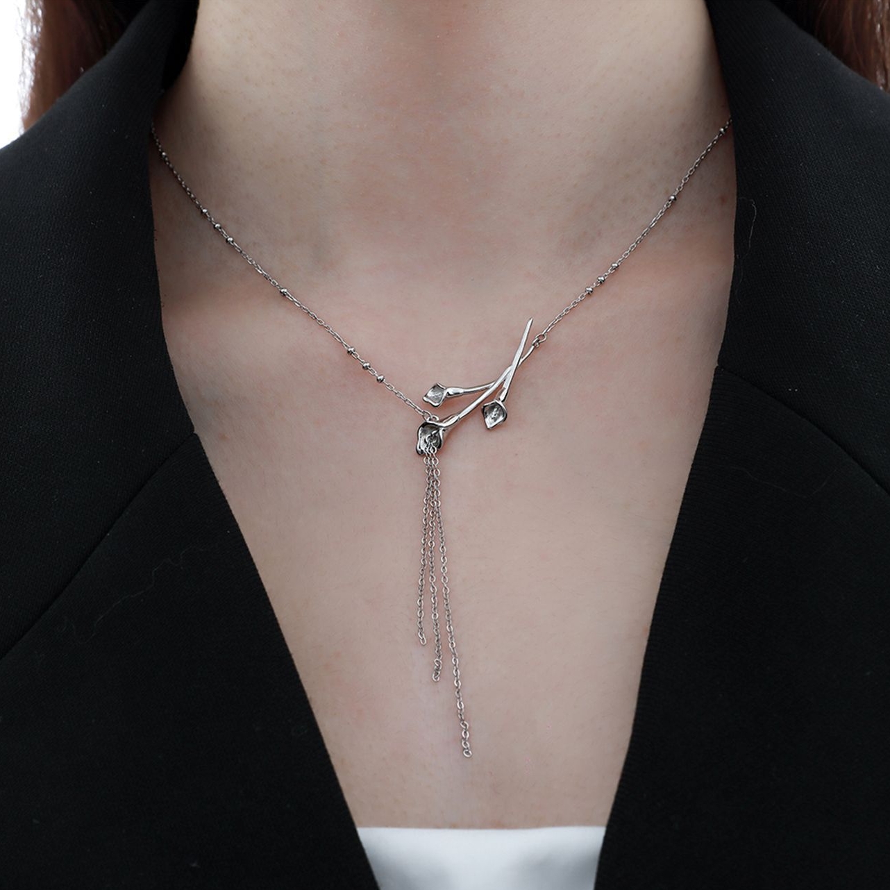 Thin Sterling Silver Necklace For Her | Jentle Jewelry