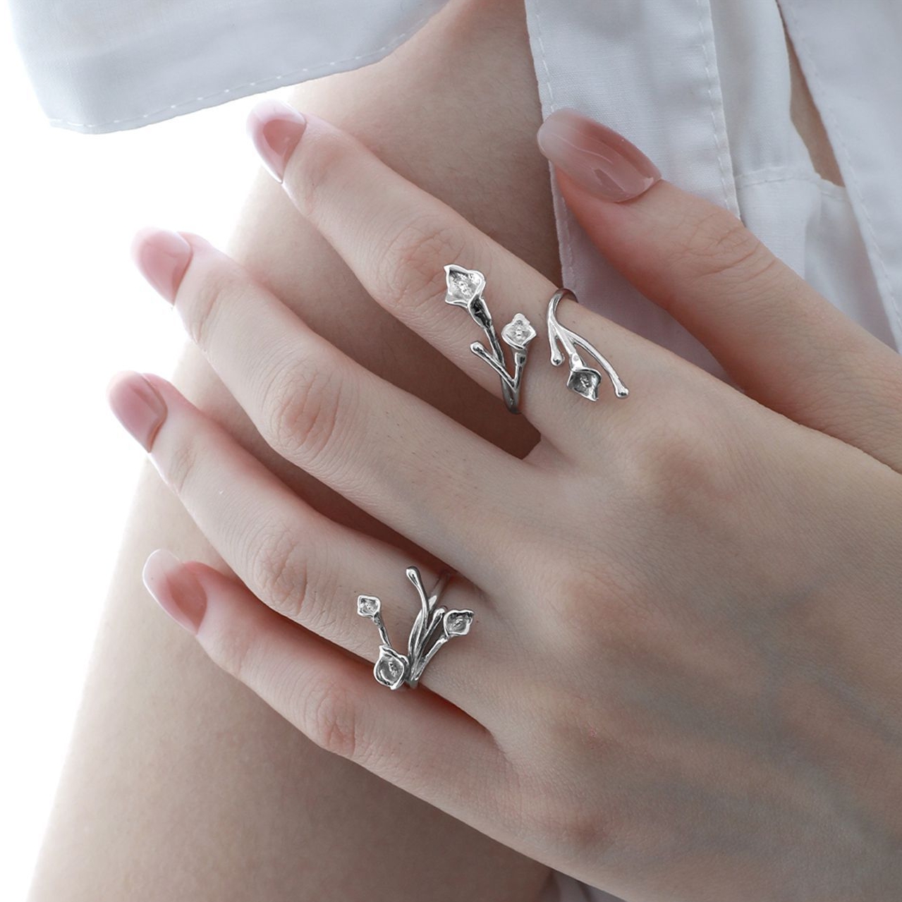 Unique Design Silver Statement Ring For Women | Jentle Jewelry