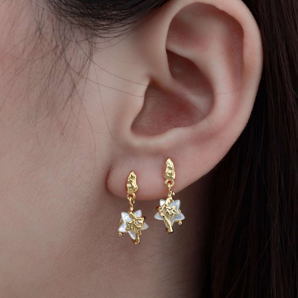 Gold Star Earrings | Jentle Jewelry
