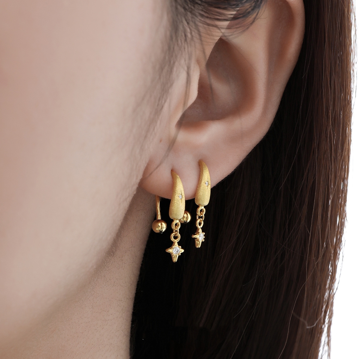 Gold Star Earrings | Jentle Jewelry