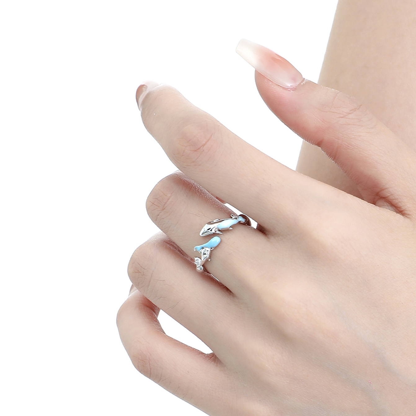 Everyday Sterling Silver Fish Ring For Women | Jentle Jewelry