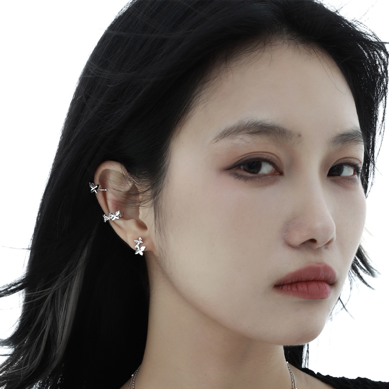 Lightweight Silver Ear Cuff Combo For Daily | Jentle Jwelry