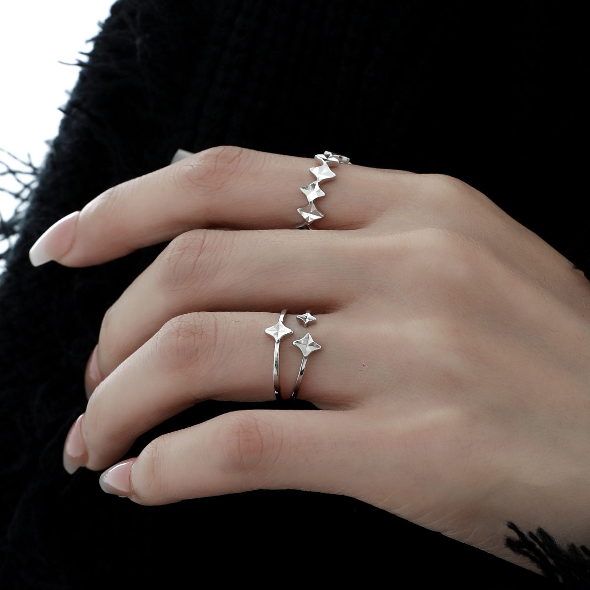 Starlight Goddess Ring Stack