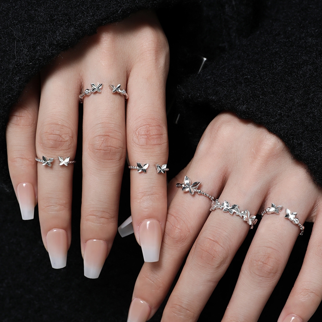 925 Sterling Silver Butterfly Rings | Jentle Jewelry