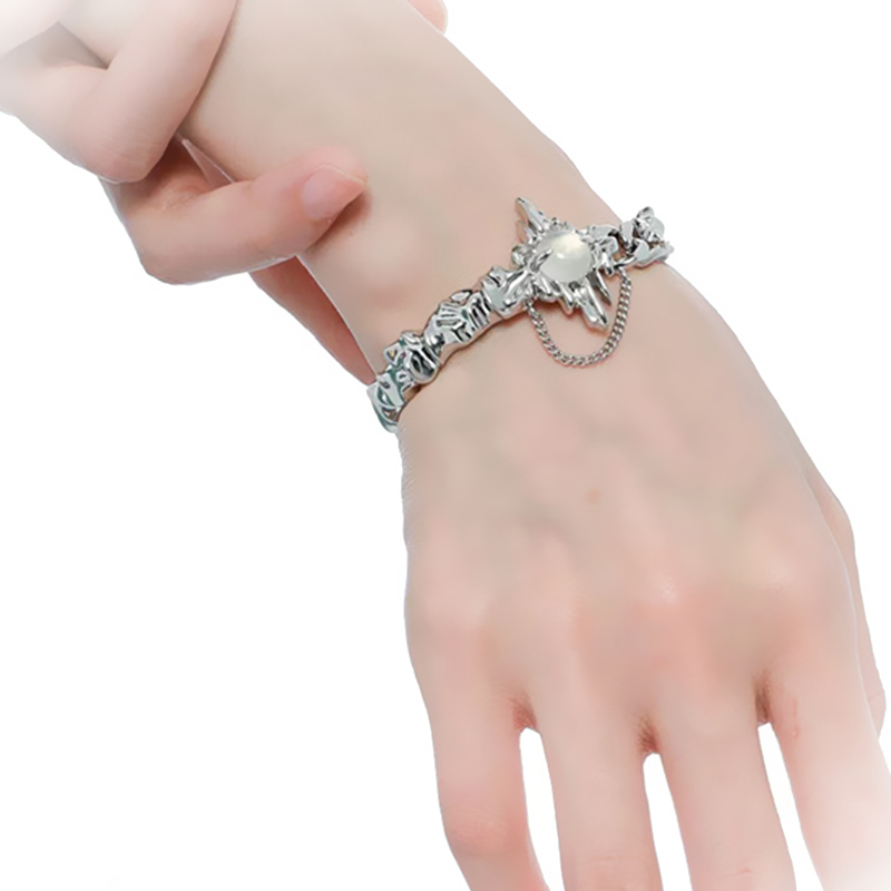 Moonstone Silver Bangle | Jentle Jewelry