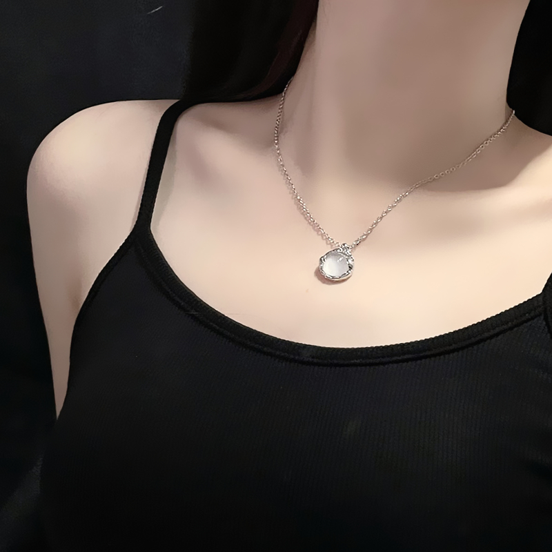 Moonstone Silver Necklace | Jentle Jewelry