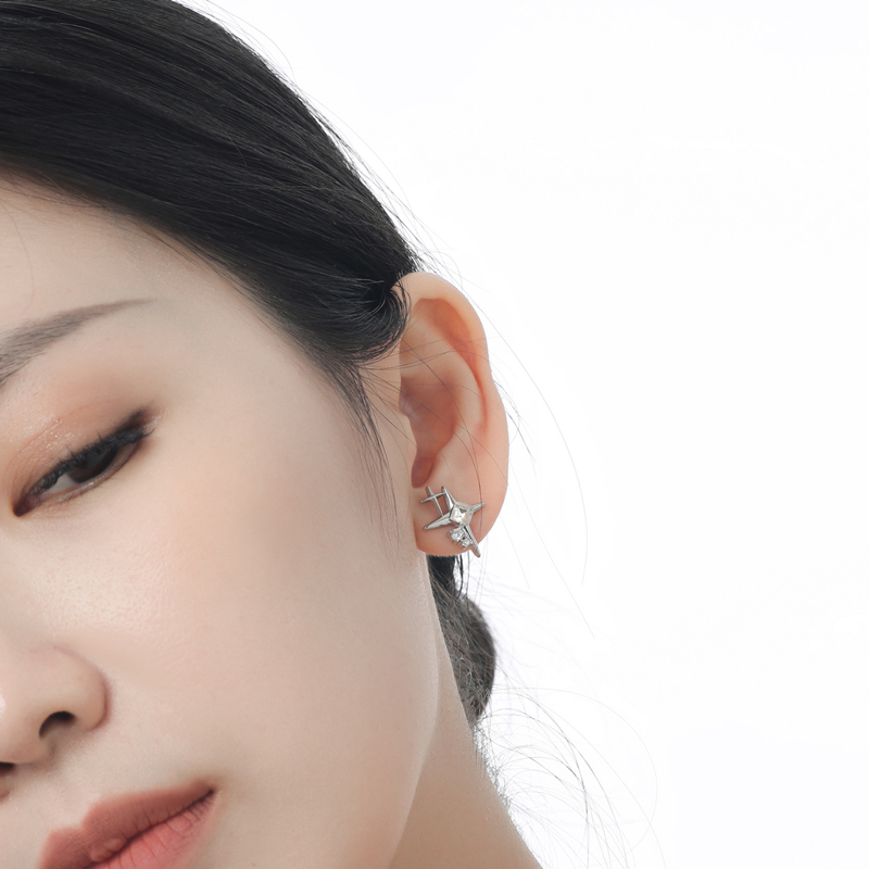 Star Silver Ear Studs | Jentle Jewelry