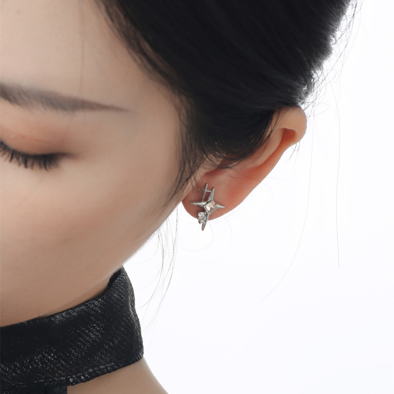 Star Silver Ear Studs | Jentle Jewelry