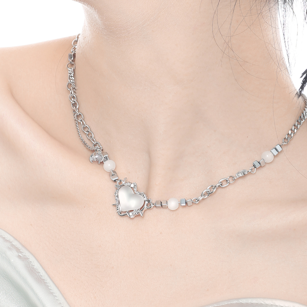 Heart Silver Necklace | Jentle Jewelry