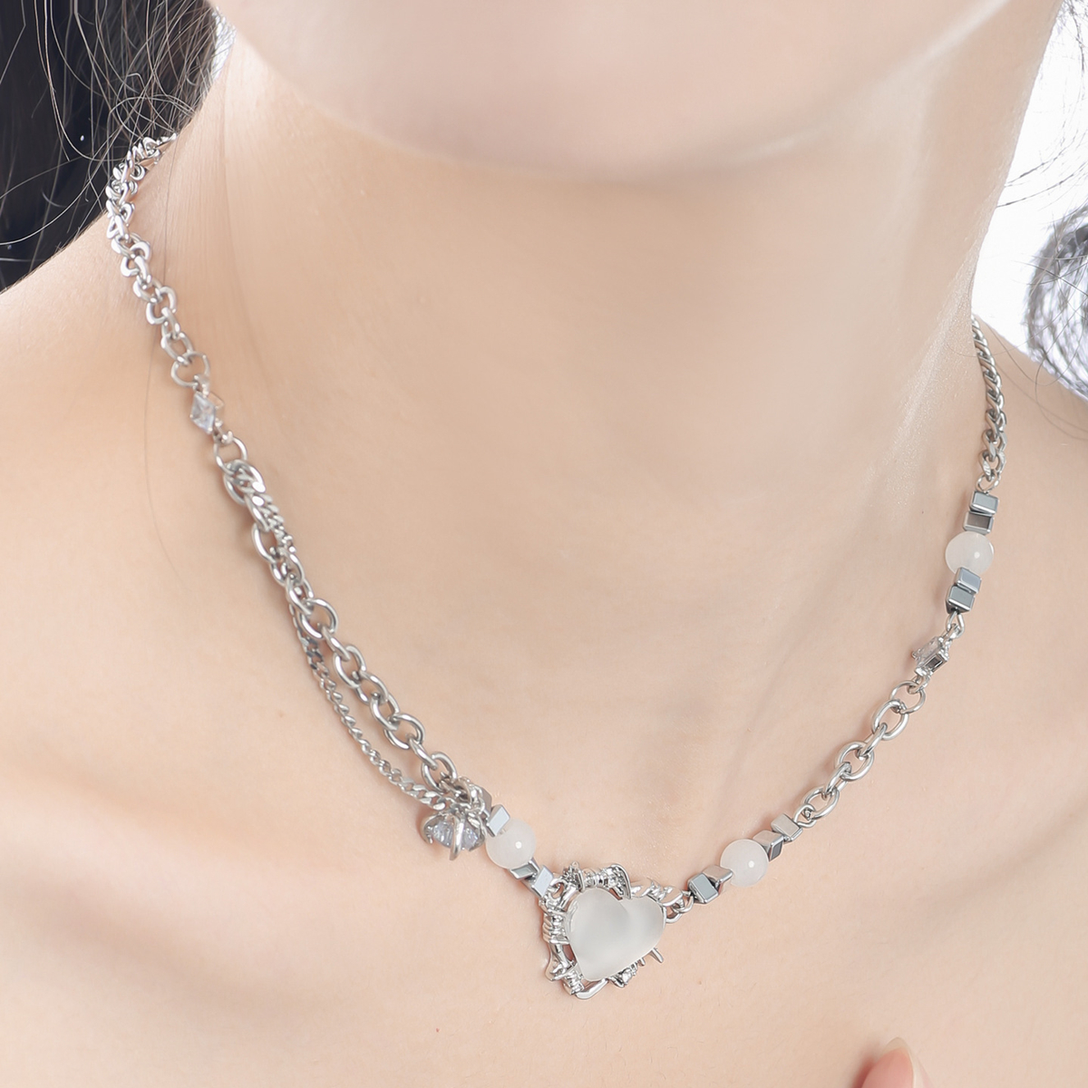 Heart Silver Necklace | Jentle Jewelry