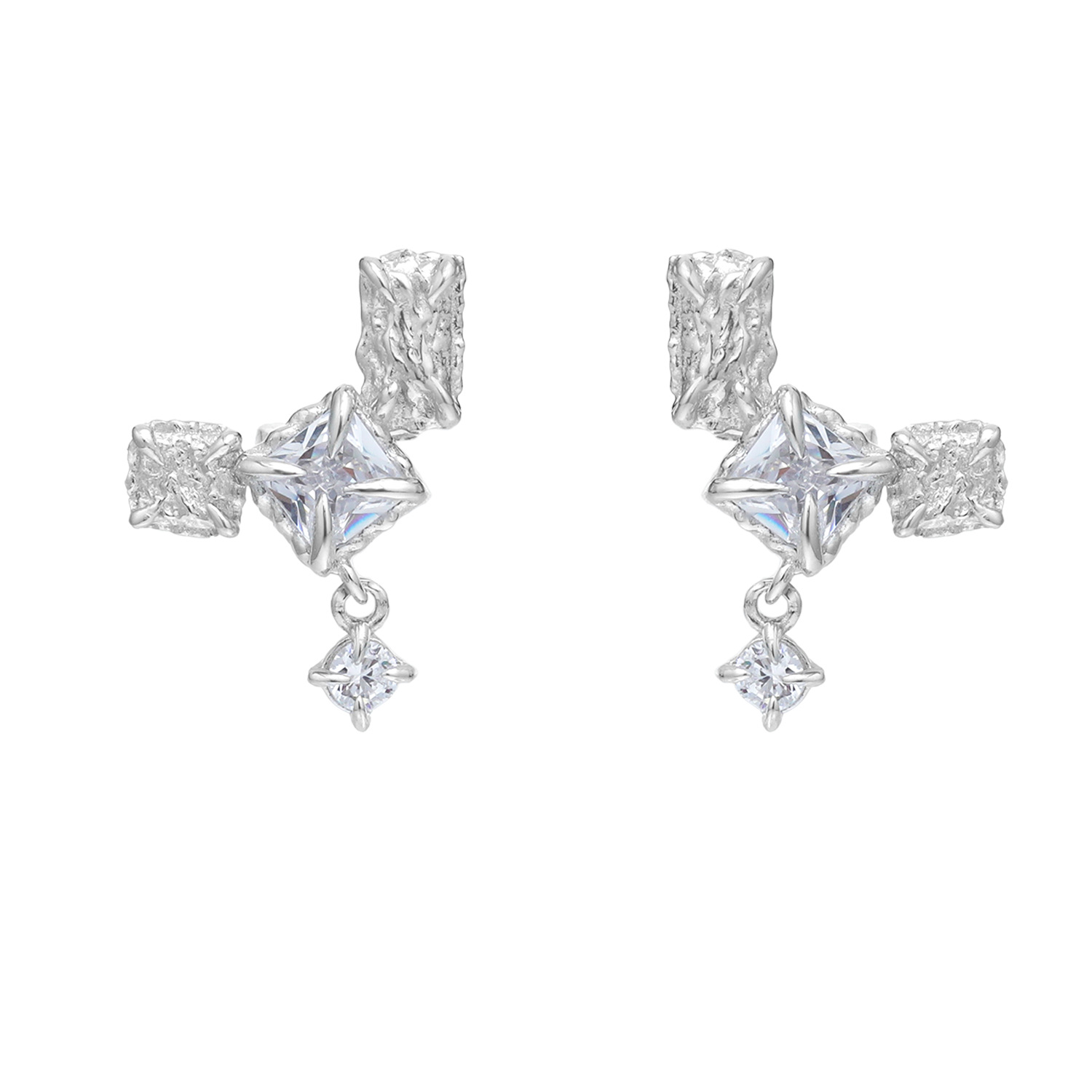 925 Sterling Silver White Earrings | Jentle Jewelry