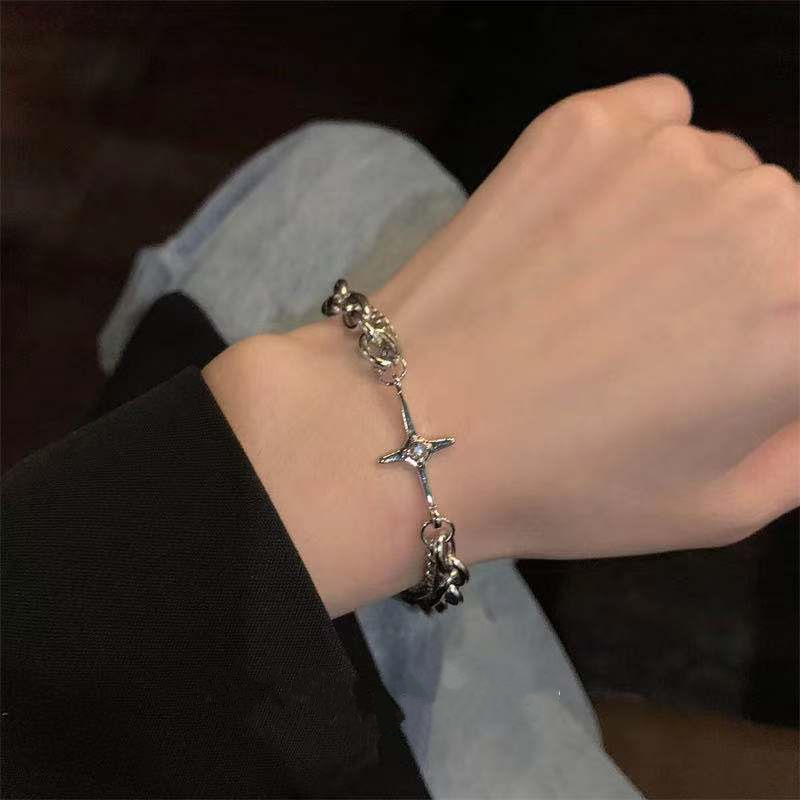Star Silver Chain Bracelet | Jentle Jewelry
