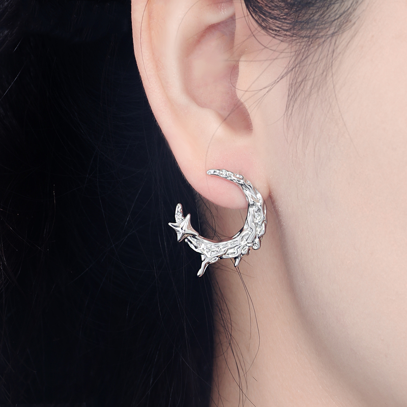 Moon SIlver Earrings | Jentle Jewelry