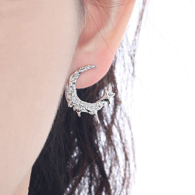 Moon SIlver Earrings | Jentle Jewelry