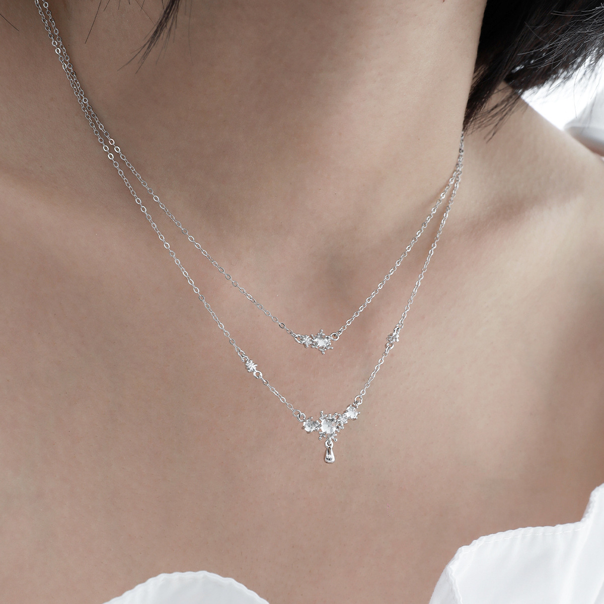 925 Sterling Silver Snowflake Necklace | Jentle Jewelry