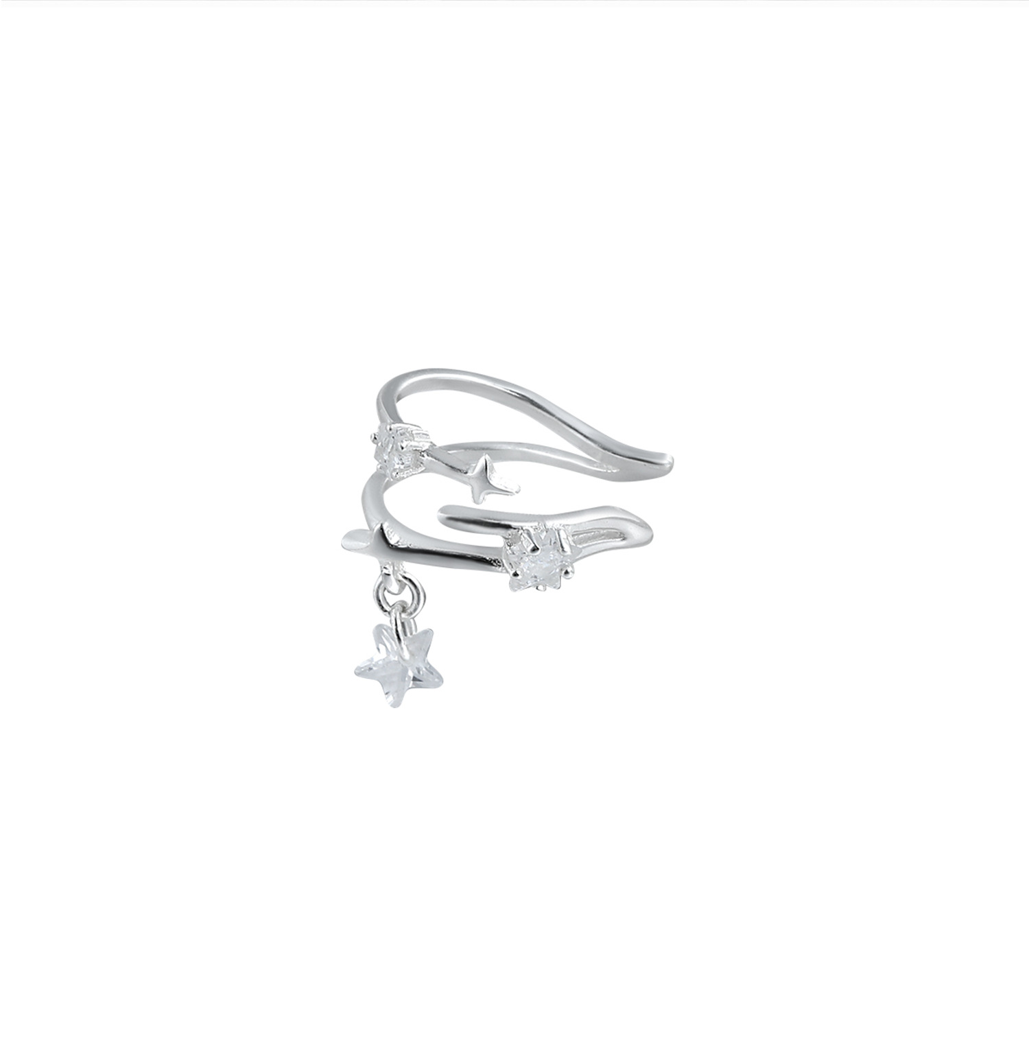 925 Sterling Silver Star Ear Clip | Jentle Jewelry