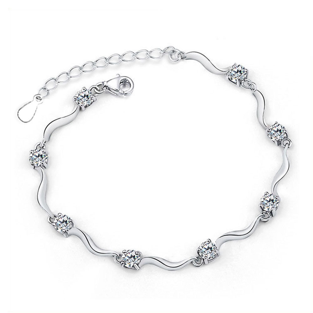 Flora Bracelet with white zircon