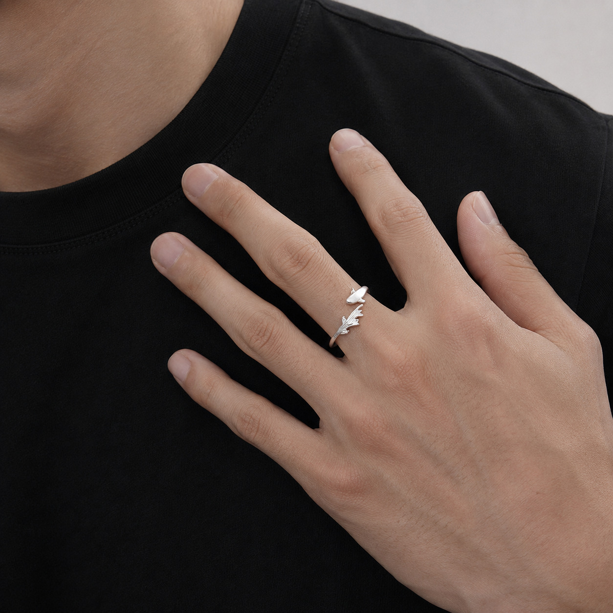 Moana Male Ring worn on hand