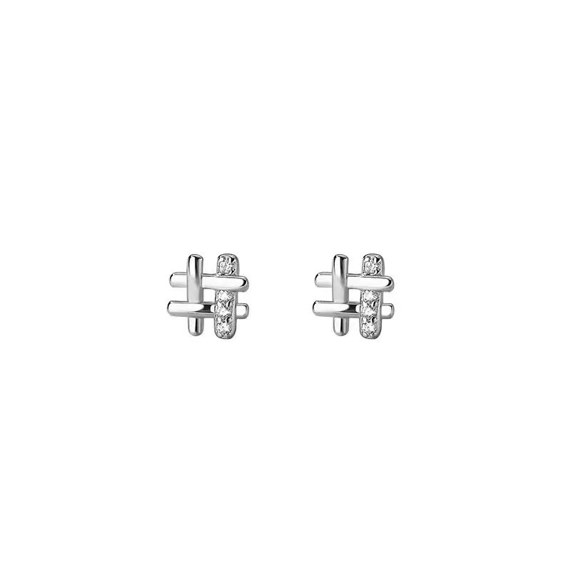 Number Sign Ear Studs