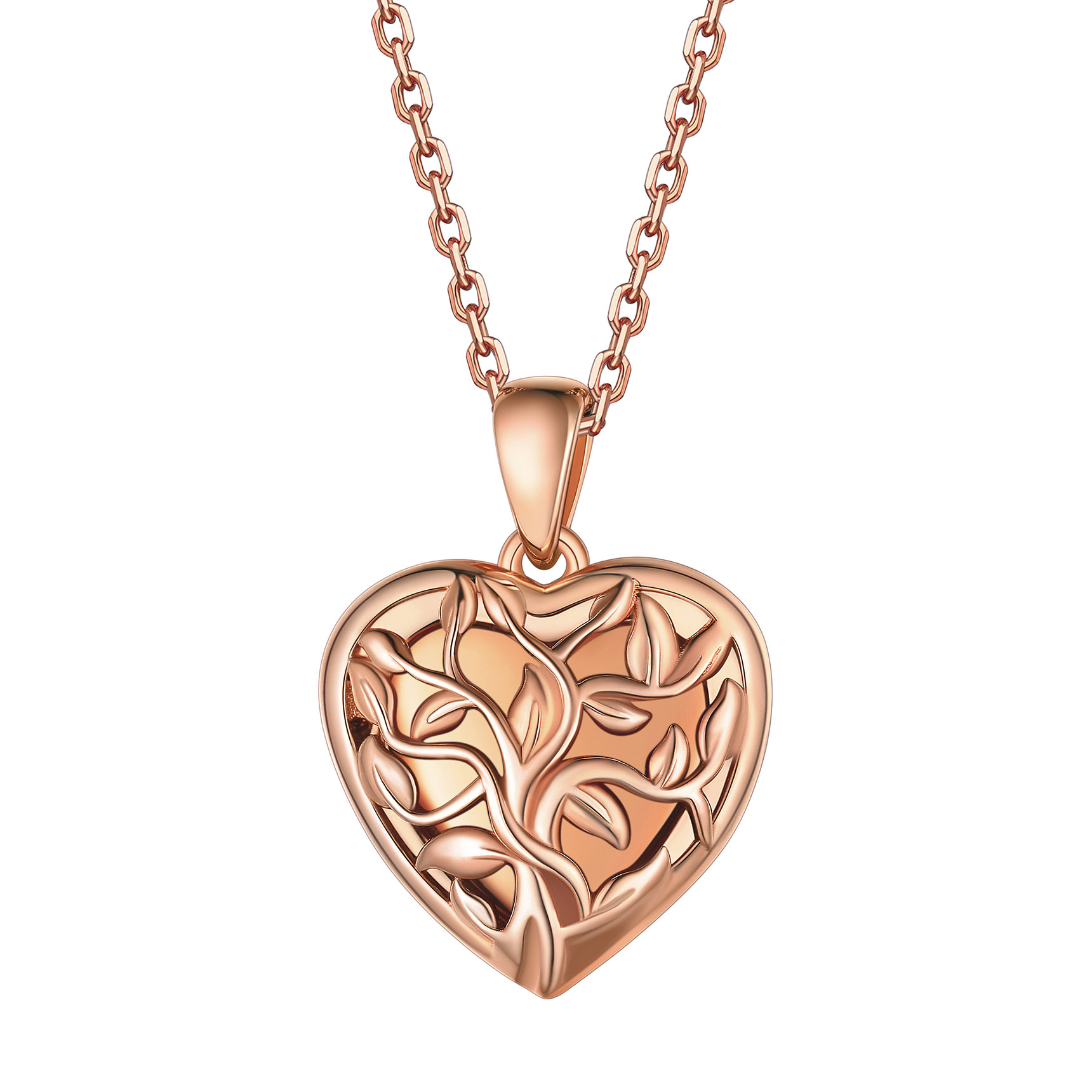 Bestyle Sterling Silver Heart Locket Necklace for Women, Dainty Cute Small Heart Locket Pendant in Gold/Rose Gold/Silver, Love Statement Jewelry Gift for Mother Wife