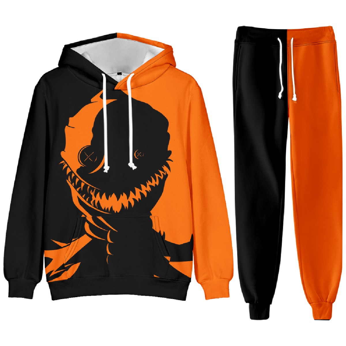 Scarecrow Costume Halloween Pullover and Jogger Pants 2 Pieces Suit Unisex Clothing