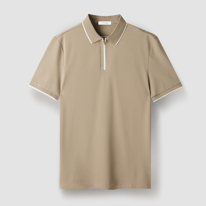 Men's Zipper Summer Polo Shirt High Quality Shirt Cotton Shirt