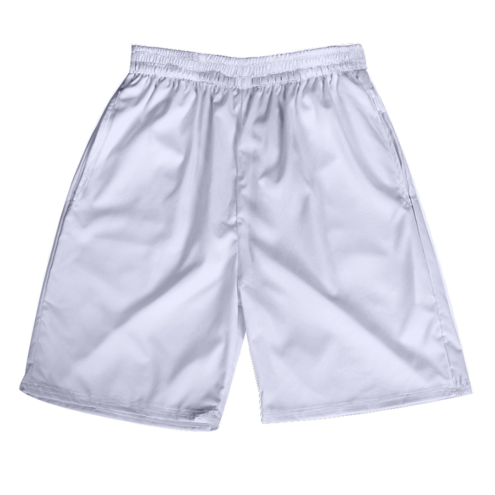 Purple Beach Shorts for Adult Plain Purple Medium Length Quick Dry Shorts with Elastic Waistband 