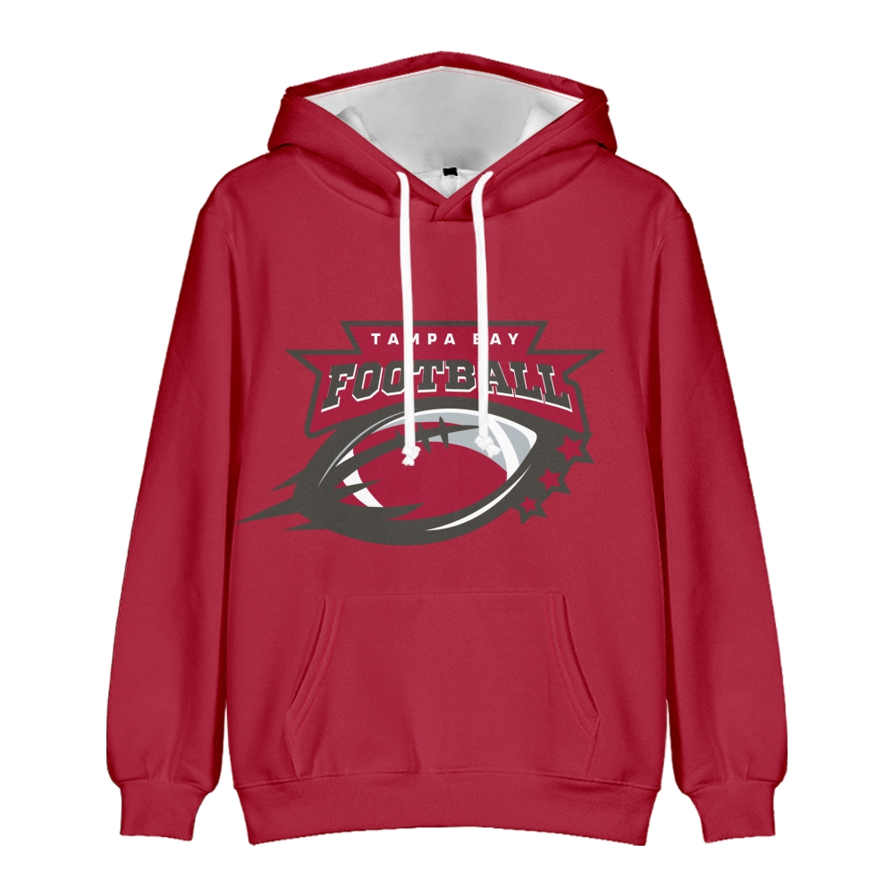 Tampa Bay American Football Hoodie Long Sleeve Pullover with Kangaroo Pocket Unisex Hoodie