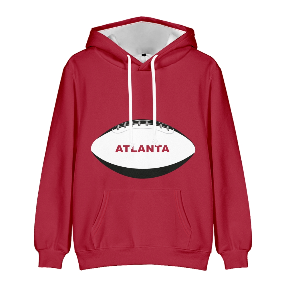 Atlanta American Football Hoodie Long Sleeve Pullover with Kangaroo Pocket Unisex Hoodie