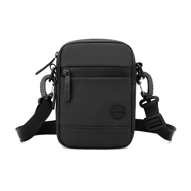 1.3L Waterproof Nylon Crossbody Bag for Men Plain Shoulder Bag Running Bag Cycling Bag