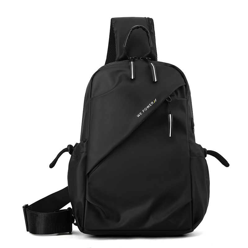 9.3L Waterproof Nylon Crossbody Bag for Men Plain Shoulder Bag Running Bag Cycling Bag