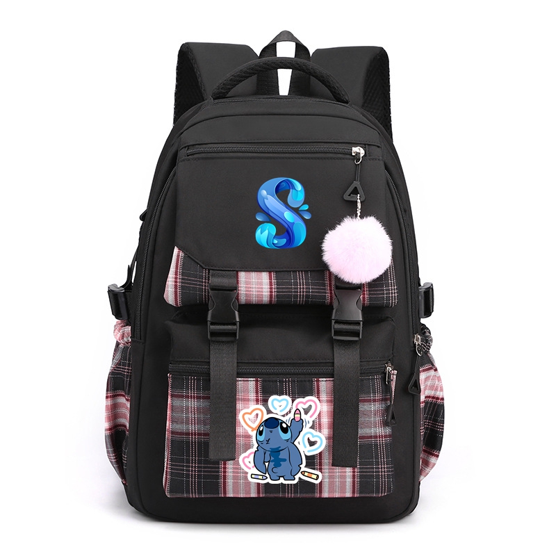 Pop Nylon School Backpack for Girls Waterproof Multiple Pockets Gift for Kids