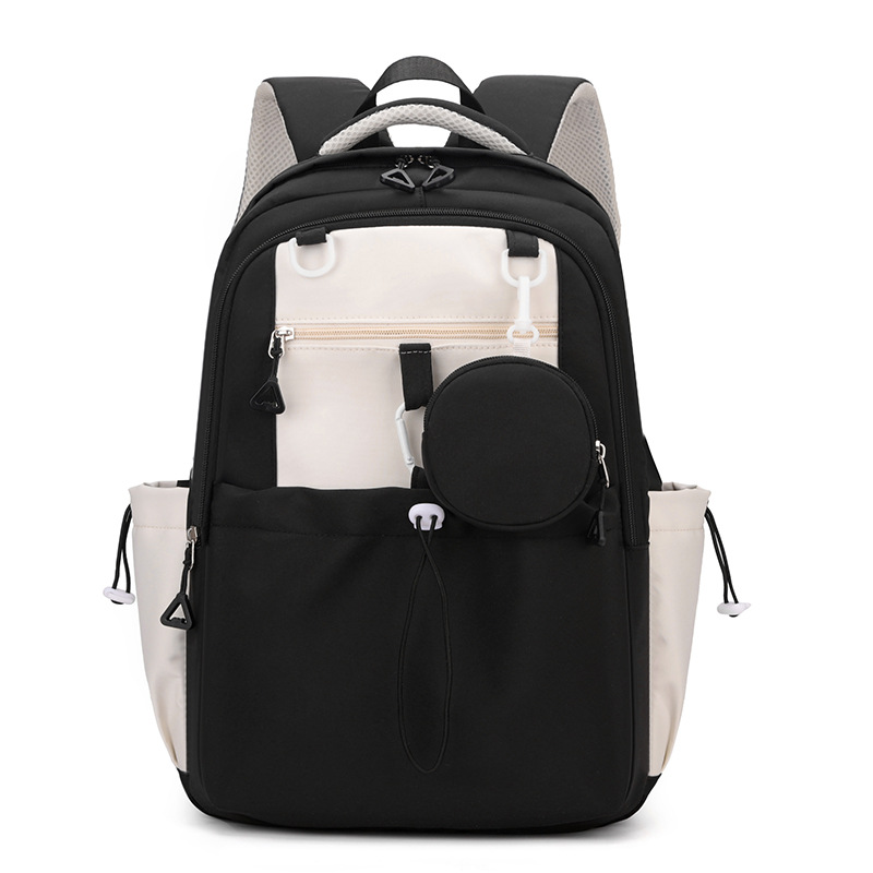 Girls 27L Nylon School Backpack Waterproof Multiple Pockets Gift for Kids